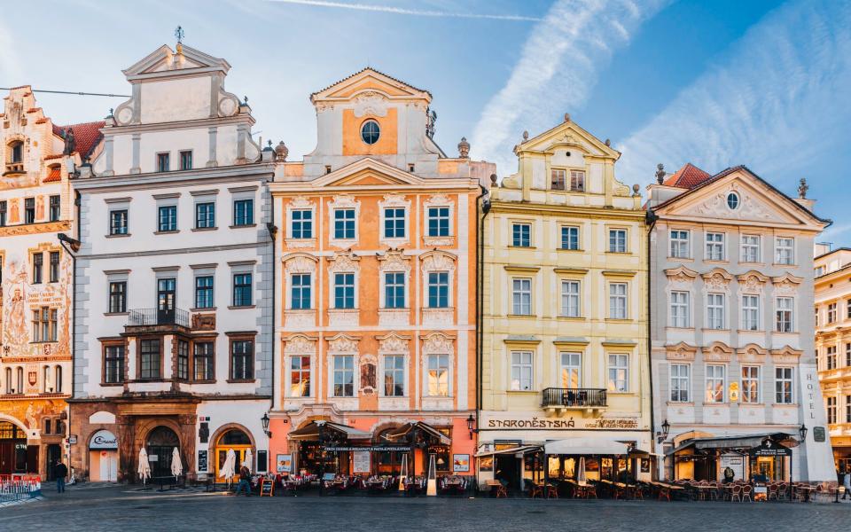 Colourful buildings in Prague