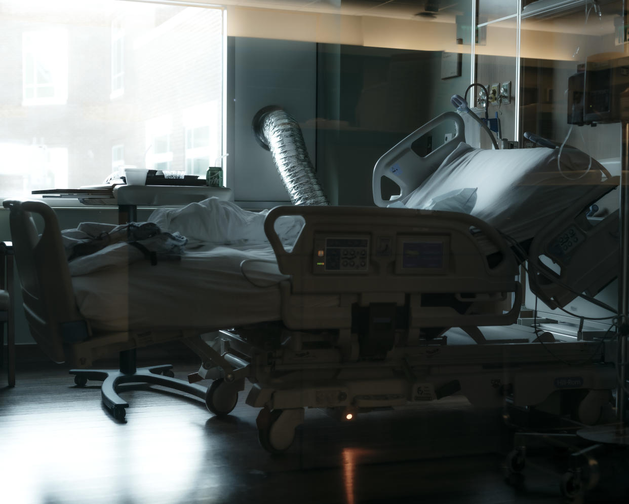 An empty bed in the ICU Covid-19 ward at NEA Baptist Memorial Hospital  in Jonesboro, Arkansas, U.S., on Wednesday, Aug. 4, 2021. (Houston Cofield/Bloomberg via Getty Images)