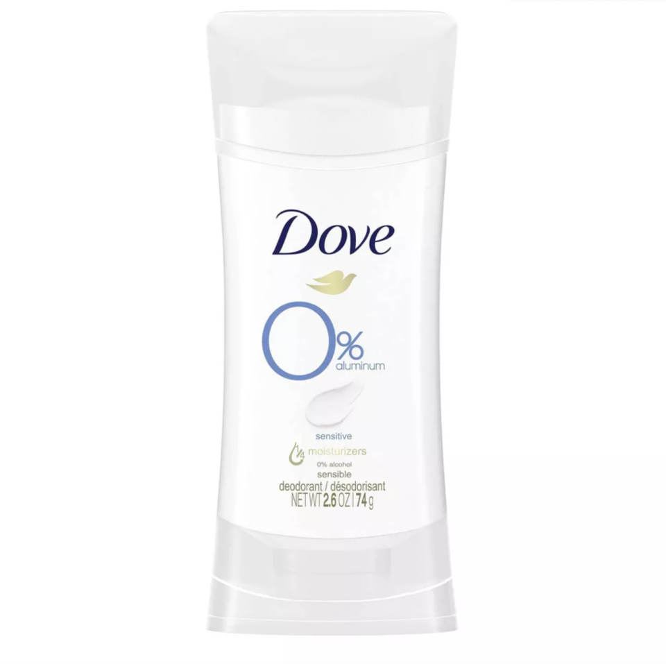 <p><a href="https://go.redirectingat.com?id=74968X1596630&url=https%3A%2F%2Fwww.target.com%2Fp%2Fdove-0-aluminum-sensitive-skin-deodorant-stick-2-6oz%2F-%2FA-76544154&sref=https%3A%2F%2Fwww.harpersbazaar.com%2Fbeauty%2Fskin-care%2Fg44269015%2Fbest-deodorant-for-sensitive-skin%2F" rel="nofollow noopener" target="_blank" data-ylk="slk:Shop Now;elm:context_link;itc:0;sec:content-canvas" class="link ">Shop Now</a></p><p>0% Aluminum Sensitive Skin Deodorant Stick</p><p>$6.99</p><p>target.com</p>