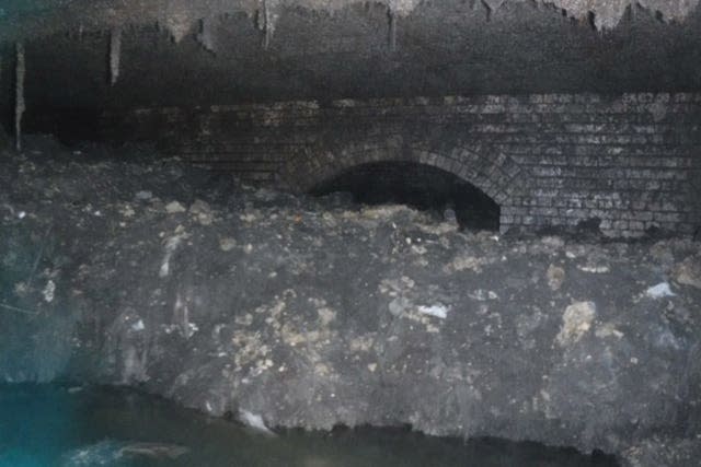 South West Water found a massive fatberg in the sewers under Sidmouth in 2019 (South West Water/PA)