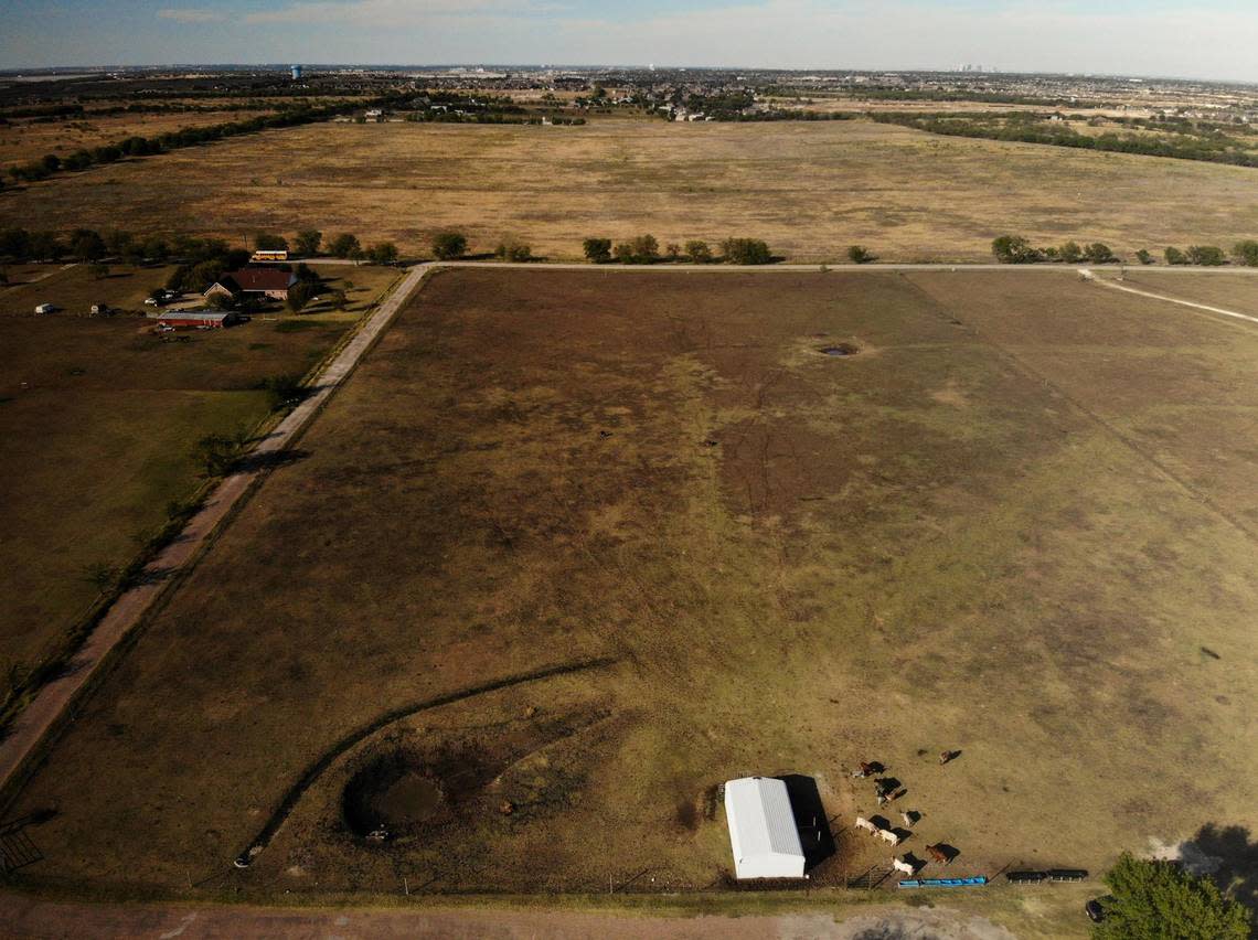 Ryan Ray’s property faces a property rezoned for a subdivision along Longhorn Trail.