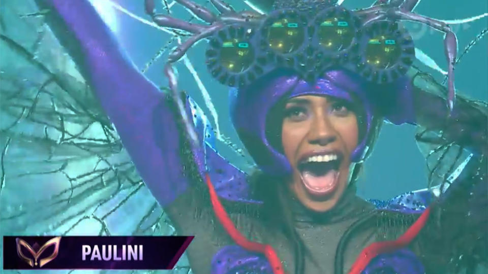 Paulini was revealed as the Spider, which Lindsay of course guessed correctly. Photo: Ten