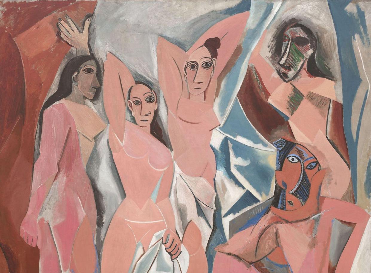 'Les Demoiselles d'Avignon', by Pablo Picasso, 1907. <a href="https://en.wikipedia.org/wiki/File:Les_Demoiselles_d%27Avignon.jpg" rel="nofollow noopener" target="_blank" data-ylk="slk:MoMA / Wikimedia Commons;elm:context_link;itc:0;sec:content-canvas" class="link ">MoMA / Wikimedia Commons</a>