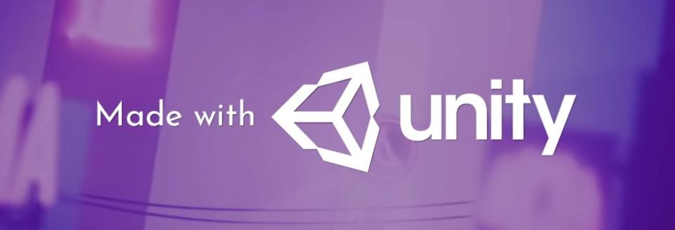 "Made with unity," featuring the Unity logo