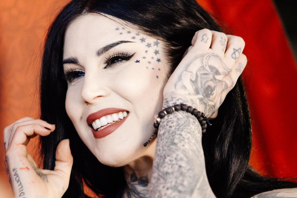 Kat Von D at Sephora in Milan, Italy, on April 8, 2017.