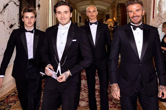 The Beckham Men Stun in Dior for Their Recent Wedding Attire