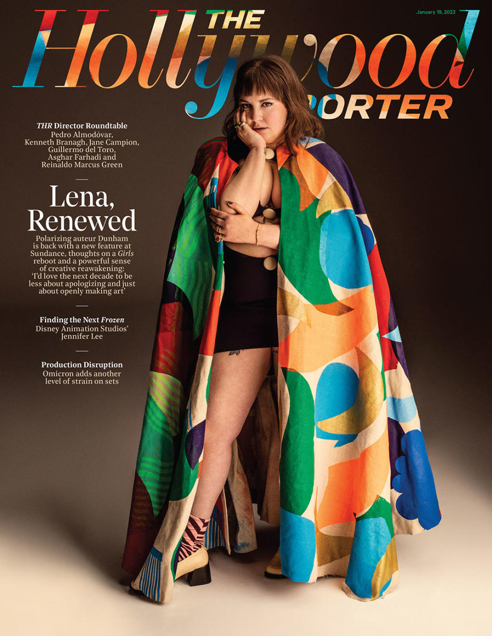 Lena Dunham on the cover of the Jan. 19 issue of The Hollywood Reporter magazine. - Credit: Photographed by Lia Clay Miller