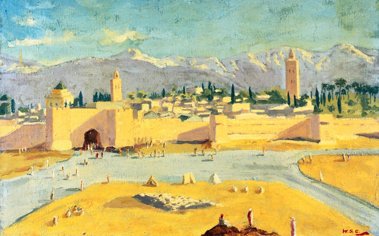 A painting of Marrakech by Winston Churchill - This content is subject to copyright.