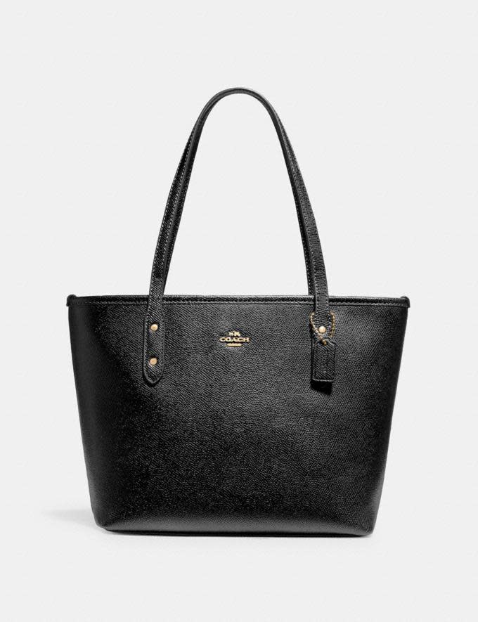 Mini City Zip Tote in Black. Image via Coach.