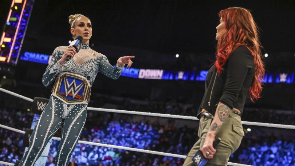 WWE Smackdown Women's Champion Charlotte Flair confronts Lita on the 1/14/22 edition of WWE Smackdown