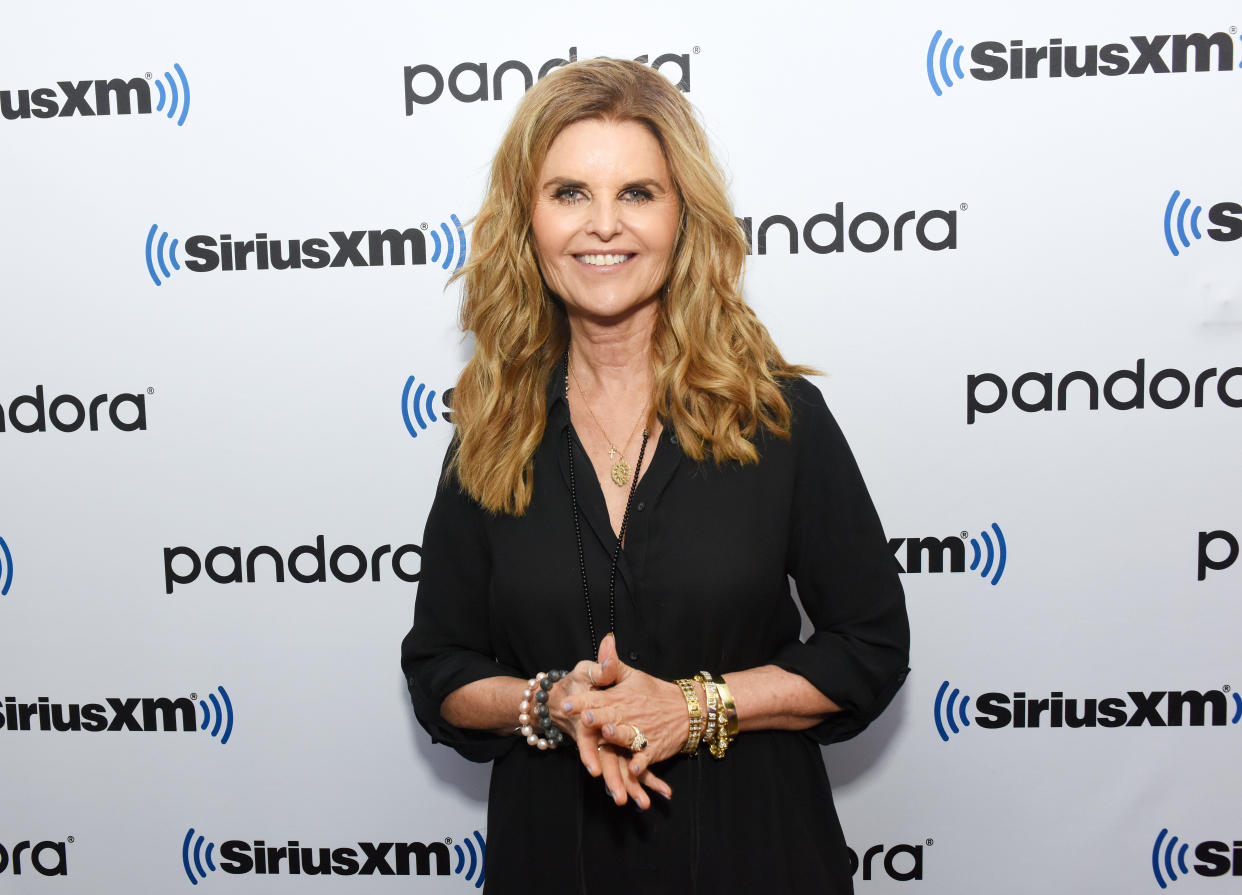 NEW YORK, NEW YORK - OCTOBER 31: Maria Shriver visits SiriusXM Studios on October 31, 2019 in New York City. (Photo by Bonnie Biess/Getty Images)