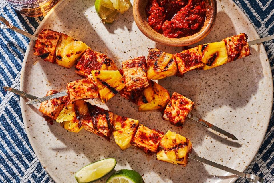 Chipotle Tofu & Pineapple Skewers