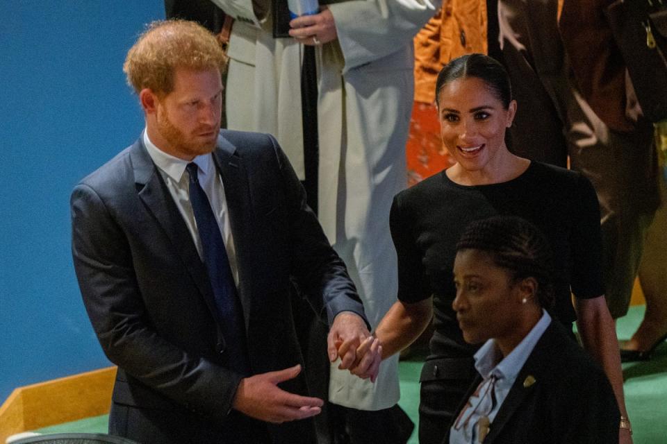 Prince Harry and Meghan visited the UN on Nelson Mandela Day (Getty Images)
