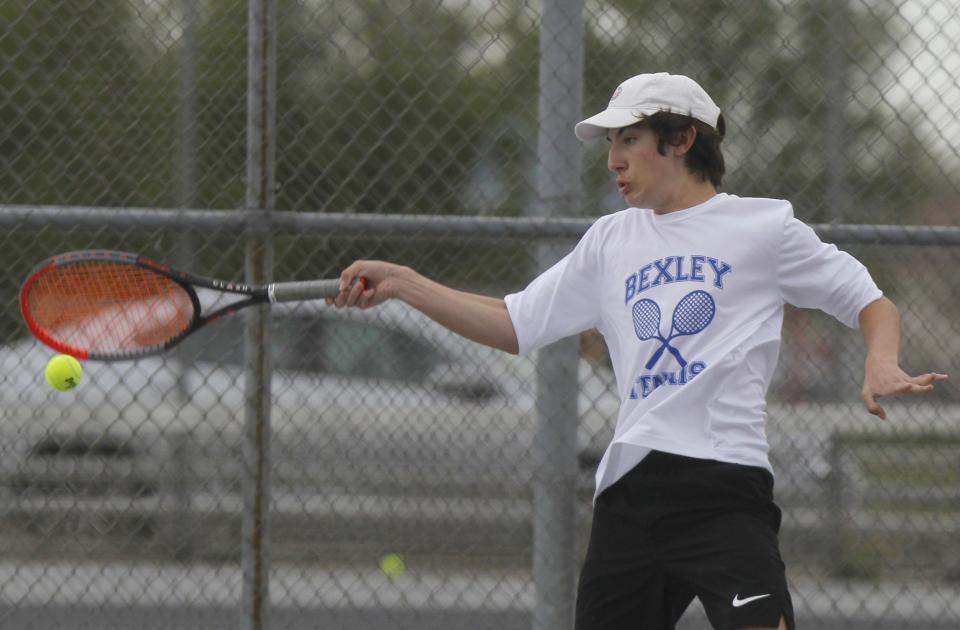 Austin Flamm outlasted Columbus Academy’s Jacob Khvalsky 6-3, 1-6, 7-6 (6-2) on May 20, securing a 3-2 win for host Bexley in the Division II OTCA district final.