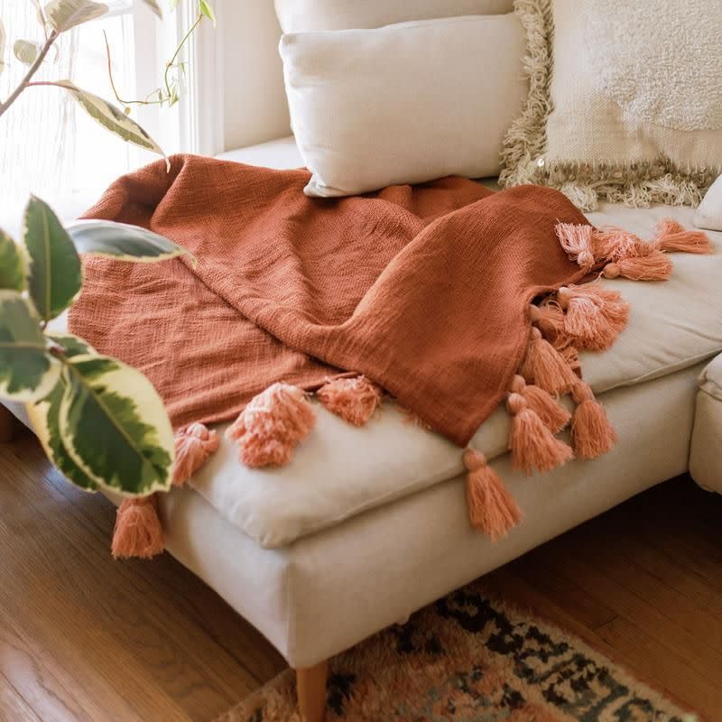 9) Sol Natural Dyed Throw Blankets by Like A Lion™