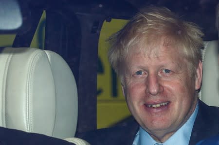 PM hopeful Boris Johnson arrives at the Parliament in London