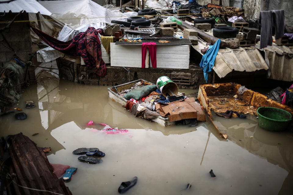 Heavy rains, flooding force evacuations in the Gaza Strip