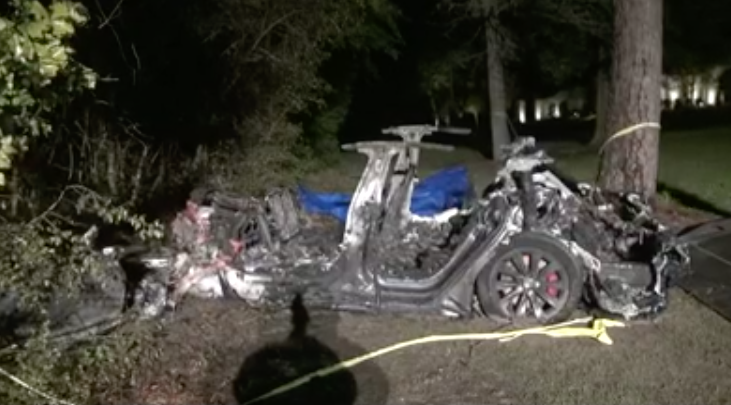 Two men were killed when a Tesla, believed to be on autopilot, crashed into a tree in Texas (KHOU 11)