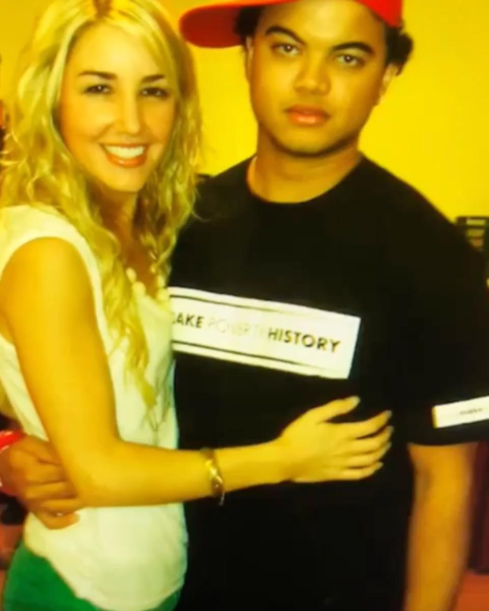 A young Guy Sebastian pictured with his now wife Jules 