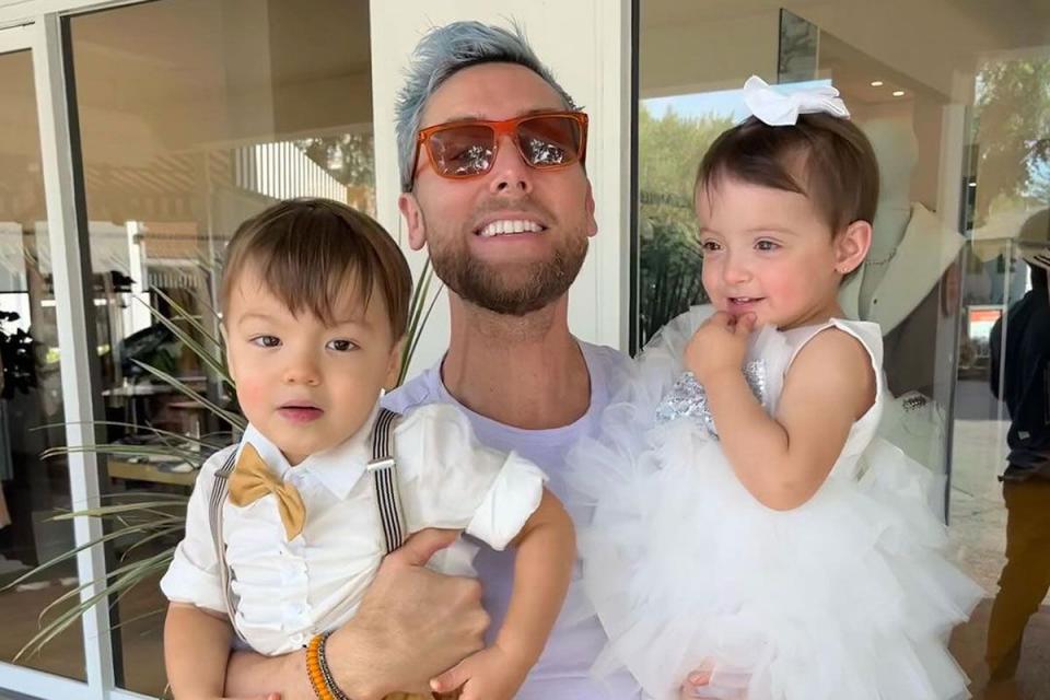 <p>Lance Bass/Instagram</p> Lance Bass and his twins.