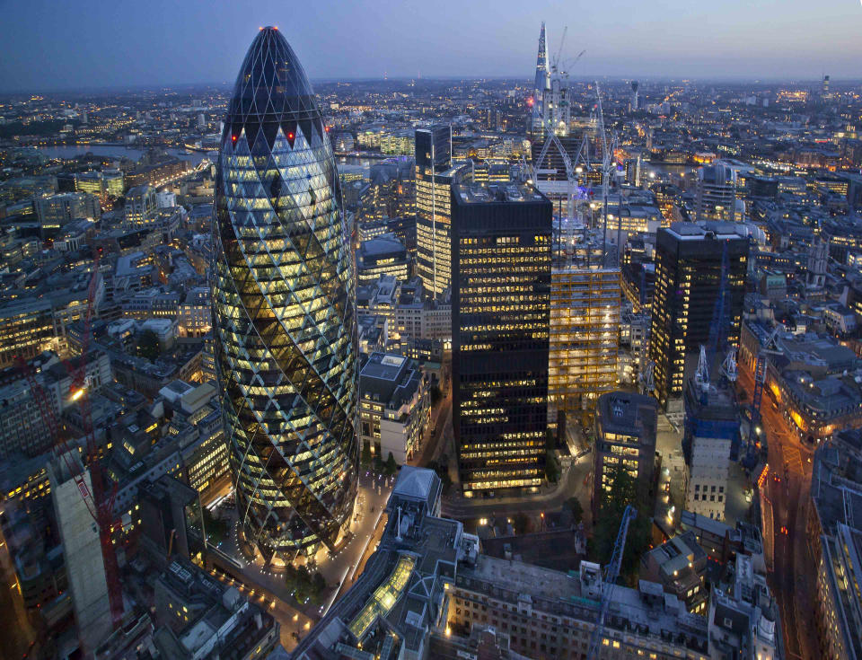 bitcoin City of London Skyline At Sunset, United Kingdom