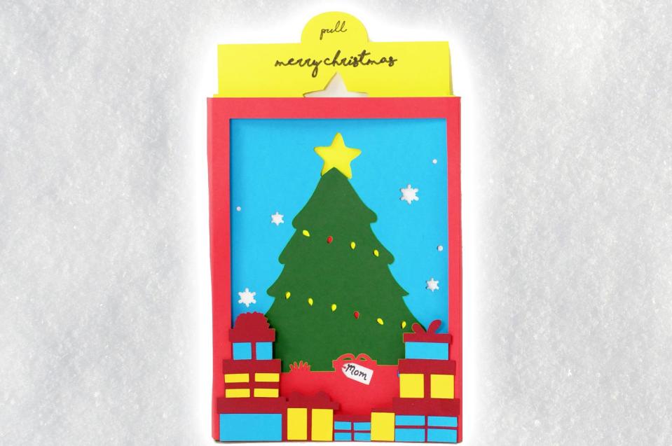 Christmas Tree Shadow Box Card