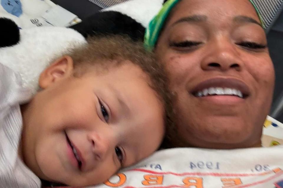 <p>Keke/Instagram</p> Keke Palmer and son Leodis 