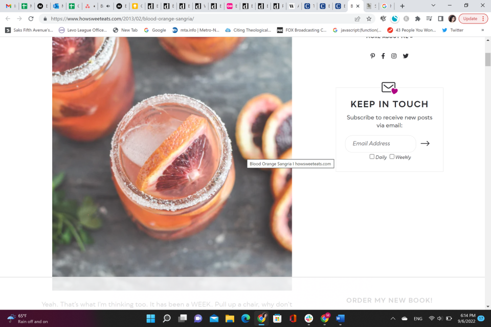 blood orange sangria