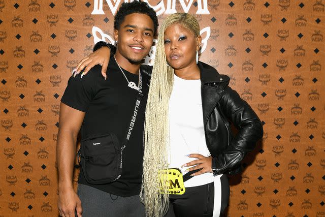 <p>Emma McIntyre/Getty</p> Justin Combs and Misa Hylton in Los Angeles in October 2018