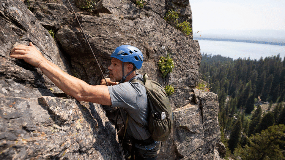 A Panerai client braving the climb. - Credit: Brittany Mumma