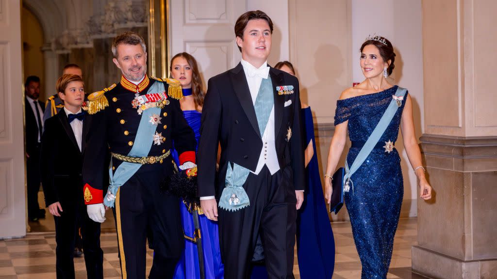 gala dinner for prince christian of denmark on his 18th birthday in copenhagen