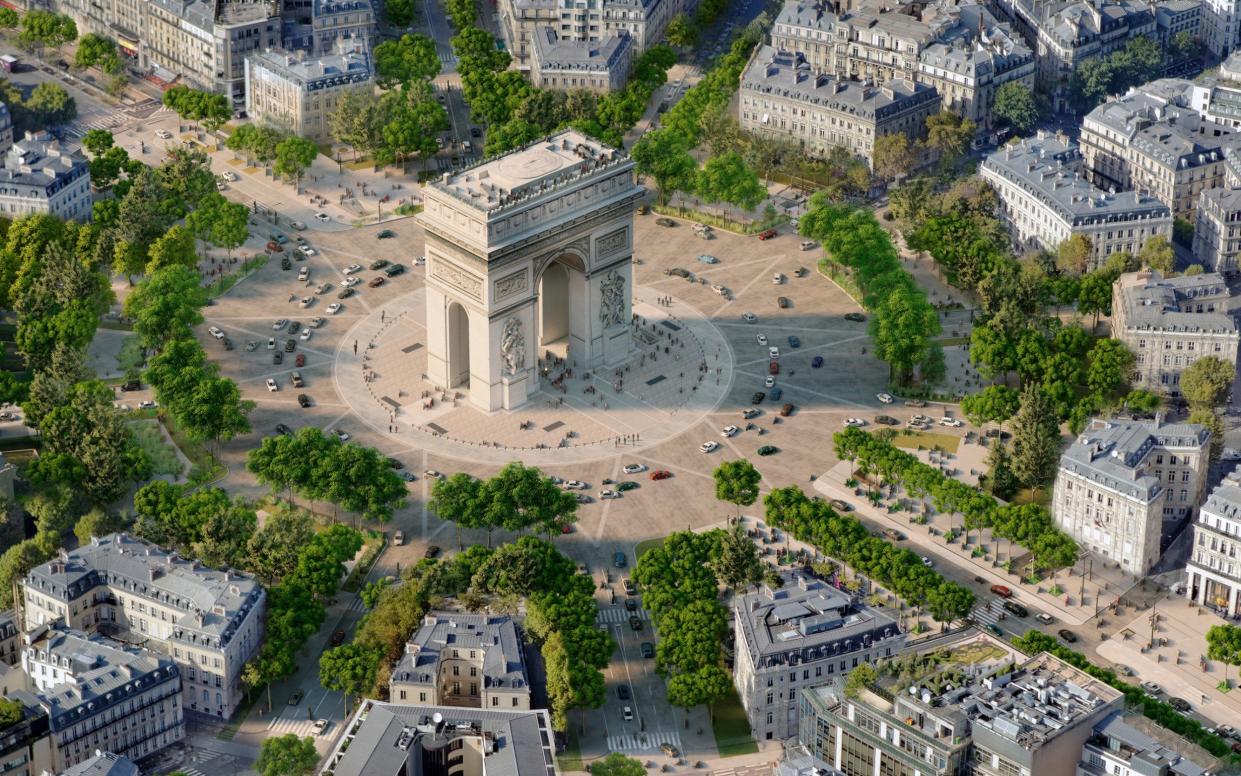 How the Champs-Elysees, which stretches for more than a mile though Paris, will look after the makeover