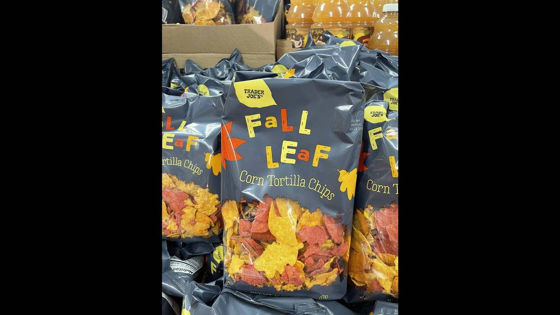 Fall Leaf Corn Tortilla Chips at Trader Joe’s on Wednesday, Sept. 28, at 2410 James St., Bellingham.