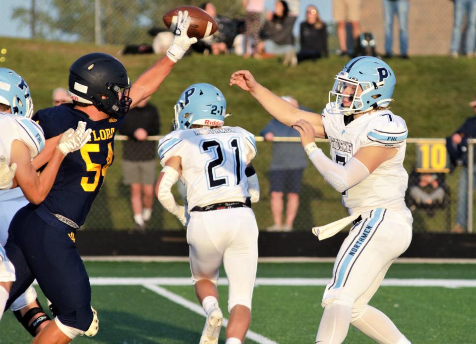 Petoskey quarterback Joe McCarthy has carried the Northmen offense this season, setting passing records, while also leading the team in rushing yards of late.