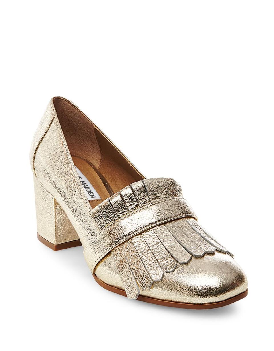 METALLIC STEVE MADDEN LOAFERS