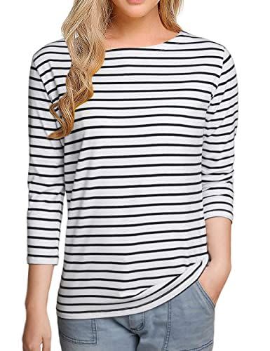 2) Striped 3/4 Sleeve T-Shirt