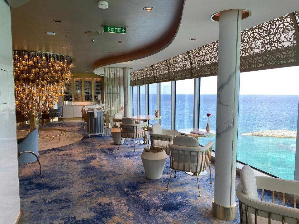 adults-only bar area on the disney wish cruise ship