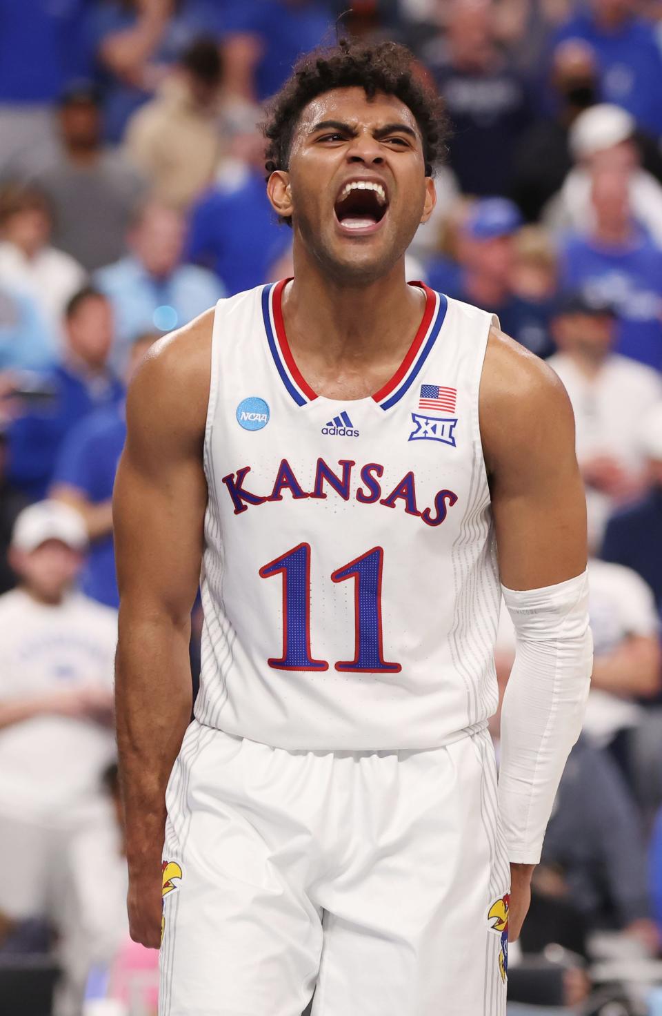 Kansas guard Remy Martin (11) piloted the Jayhawks to a win over Providence to reach the Elite Eight.