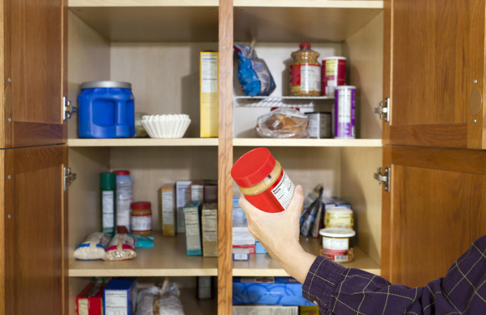 A cabinet of food