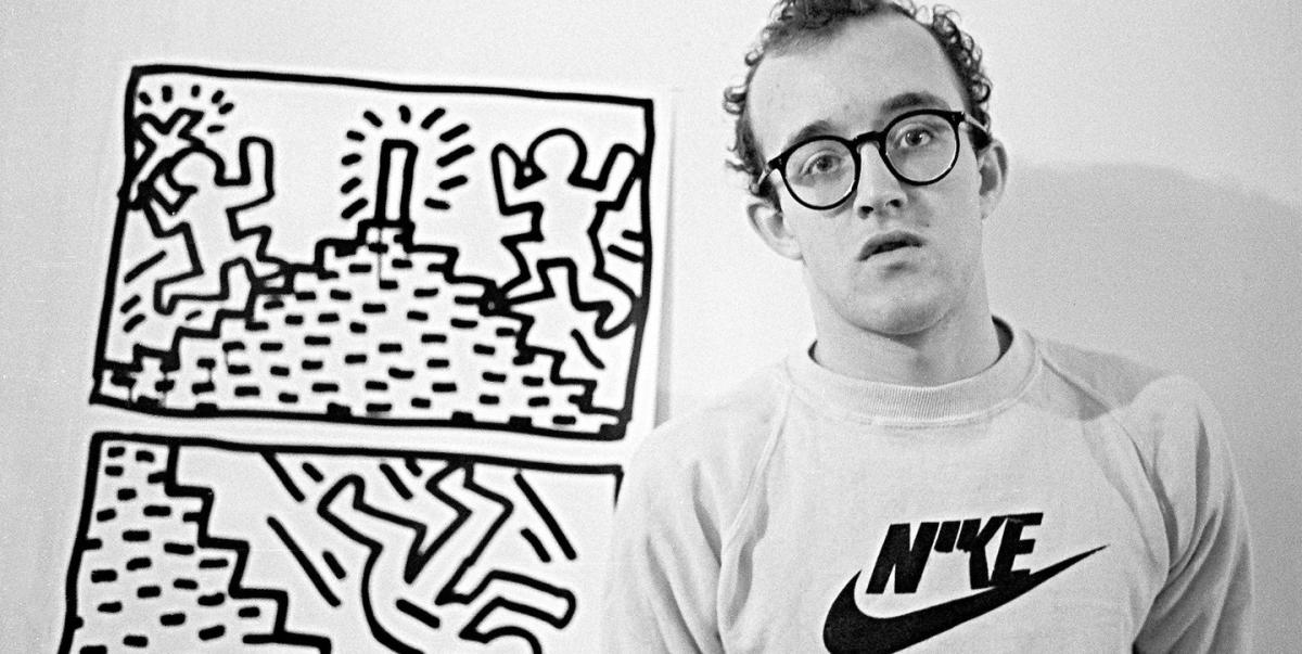 Stephen Sprouse collaborates with graffiti artist Keith Haring for