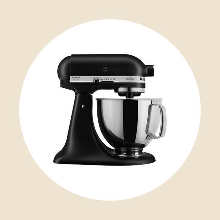 <a href="https://www.kitchenaid.com/countertop-appliances/stand-mixers/tilt-head-stand-mixers/p.artisan-series-5-quart-tilt-head-stand-mixer.ksm150psbm.html?cjevent=143ab16bf83c11ea827701770a24060d" rel="nofollow noopener" target="_blank" data-ylk="slk:Stand Mixer;elm:context_link;itc:0;sec:content-canvas" class="link rapid-noclick-resp">Stand Mixer</a>