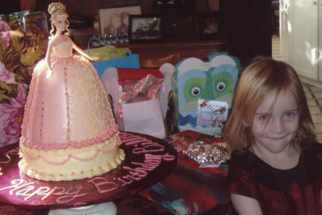 <p>Billie Eilish Instagram</p> A young Billie Eilish at her Barbie birthday party