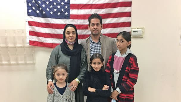 PHOTO: Abdul, his wife Lima, and their three daughters Susan, Hosai, and Uswa, escaped Afghanistan last August after the Taliban took over. They first went to Qatar, then New Jersey, and have found their new home in Virginia. (Obtained by ABC News)