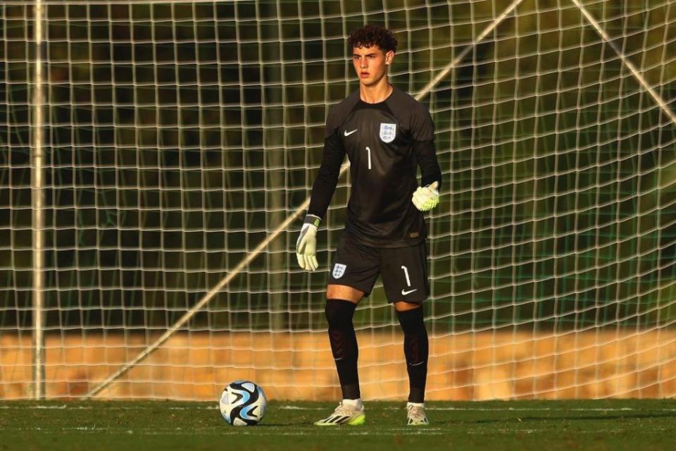 Tommy Setford playing for the England youth teams (Photo via Setford on Instagram)