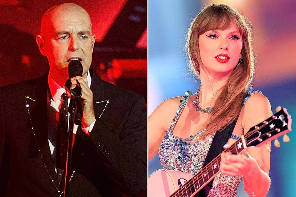 <p>Andrew Chin/Getty; Buda Mendes/TAS23/Getty</p> Neil Tennant; Taylor Swift