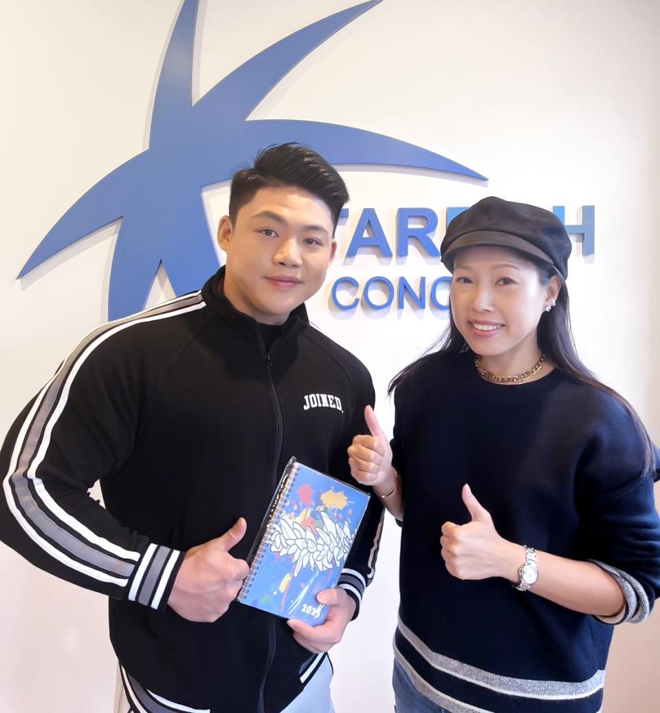 Joly Bear劉全宥(左)、STARFiSH執行總監于長君。STARFiSH星予運動經紀提供