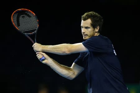 Britain Tennis - Great Britain v Argentina - Davis Cup Semi Final - Emirates Arena, Glasgow, Scotland - 15/9/16 Great Britain's Andy Murray during practice Action Images via Reuters / Andrew Boyers Livepic