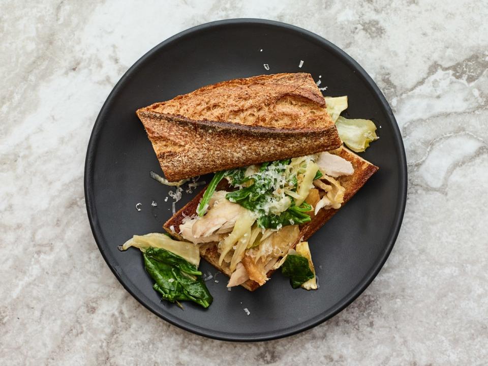 Chicken Sandwiches With Fennel, Spinach, and Parmesan