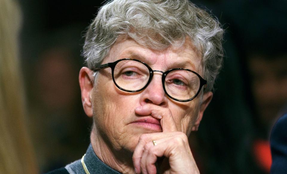 Former Michigan State president Lou Anna Simon pauses before testifying during a Senate Subcommittee on Consumer Protection, Product Safety, Insurance, and Data Security, on Capitol Hill in Washington, Tuesday, June 5, 2018. The hearing is on &ldquo;Preventing Abuse in Olympic and Amateur Athletics: Ensuring a Safe and Secure Environment for Our Athletes.&rdquo;&nbsp; (Photo: ASSOCIATED PRESS)