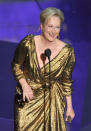 <b>Oscars 2012: The winners</b><br><br> <b>Meryl Streep</b> won Best Actress for her role as Margaret Thatcher in ‘The Iron Lady’. <br><br><b>[Related gallery:</b> <a href="http://uk.movies.yahoo.com/photos/oscars-2012-red-carpet-photos-1330099441-slideshow/" data-ylk="slk:All the red carpet photos;elm:context_link;itc:0;sec:content-canvas;outcm:mb_qualified_link;_E:mb_qualified_link;ct:story;" class="link  yahoo-link">All the red carpet photos</a> <b>]</b>